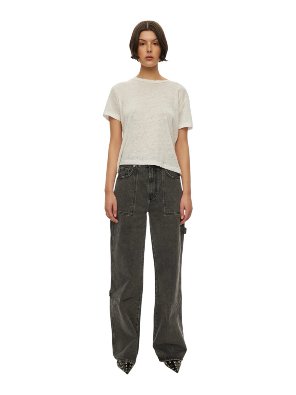 Oval Square Player 0108 Jeans in Grey Wash Size 25
